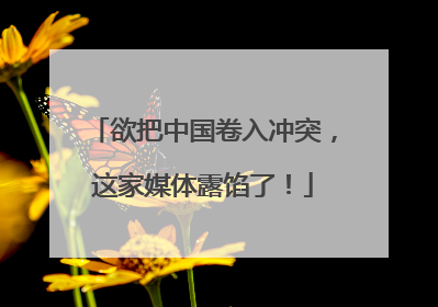 欲把中国卷入冲突，这家媒体露馅了！